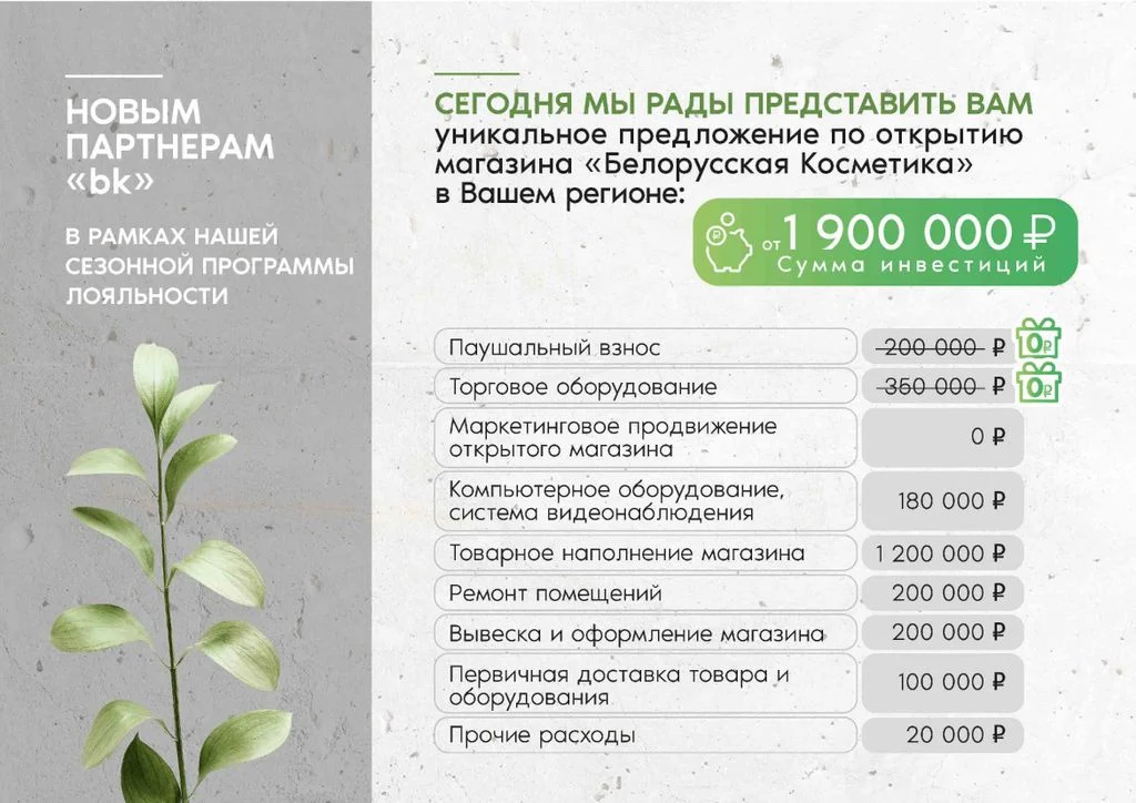 Франшиза Белорусская косметика